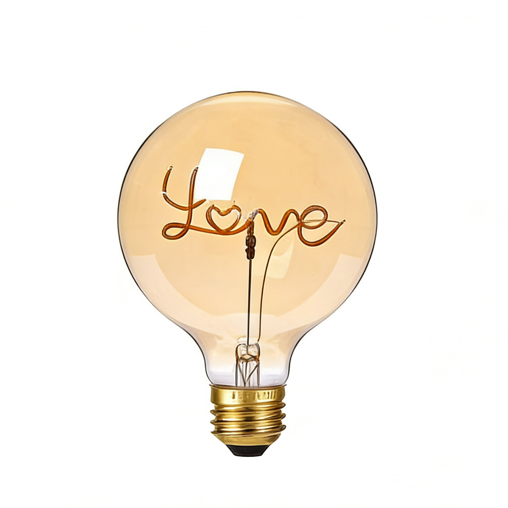 G125 Letter LED Filament Bulb Custom Alphabet Decorative Light