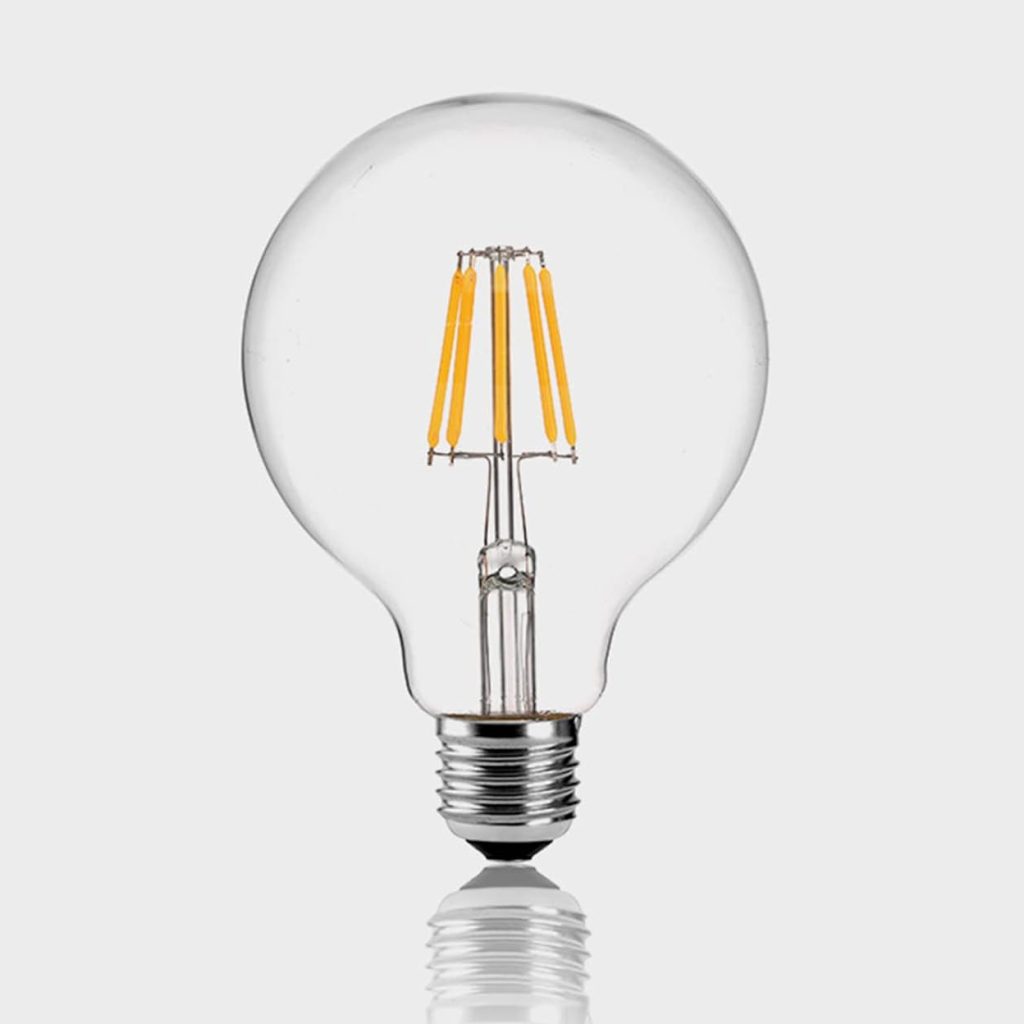 G125 LED Filament Bulb E27 6W Vintage Globe Light 2200K Decorative Lamp