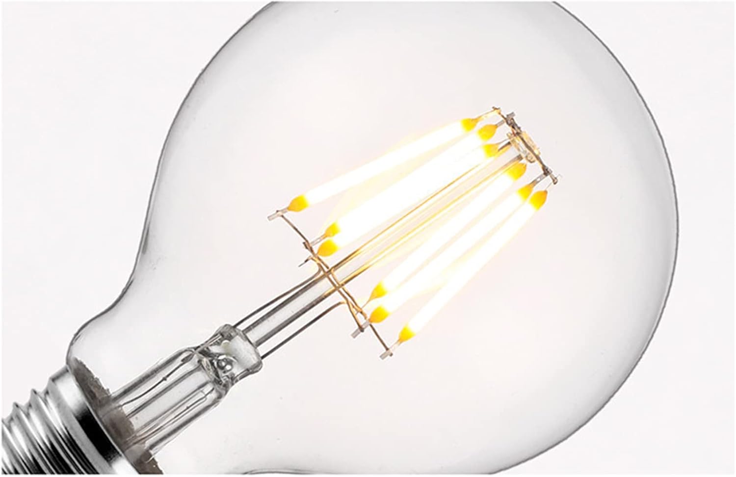 G80 LED Globe Bulb E27 Vintage Amber Glass Filament Light - Image 3