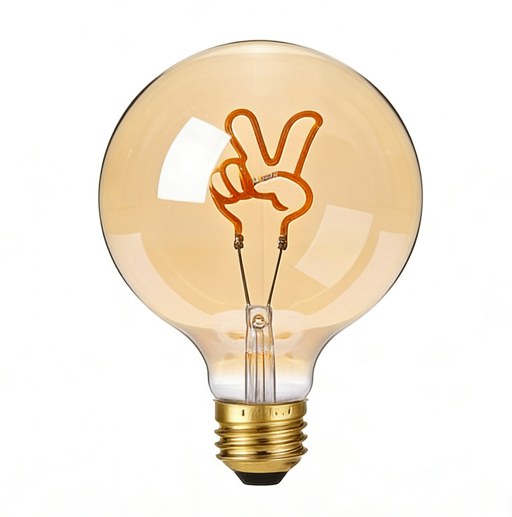 alphabet filament bulb warm light