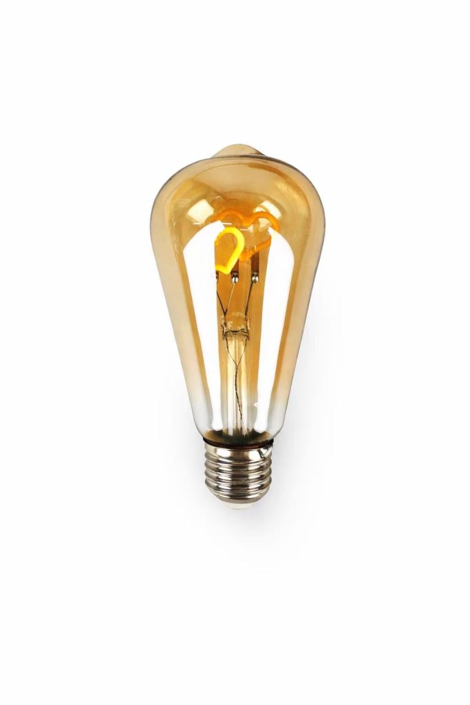 Vintage Amber I Love You LED Filament Bulb Retro Decorative Light E26 E27