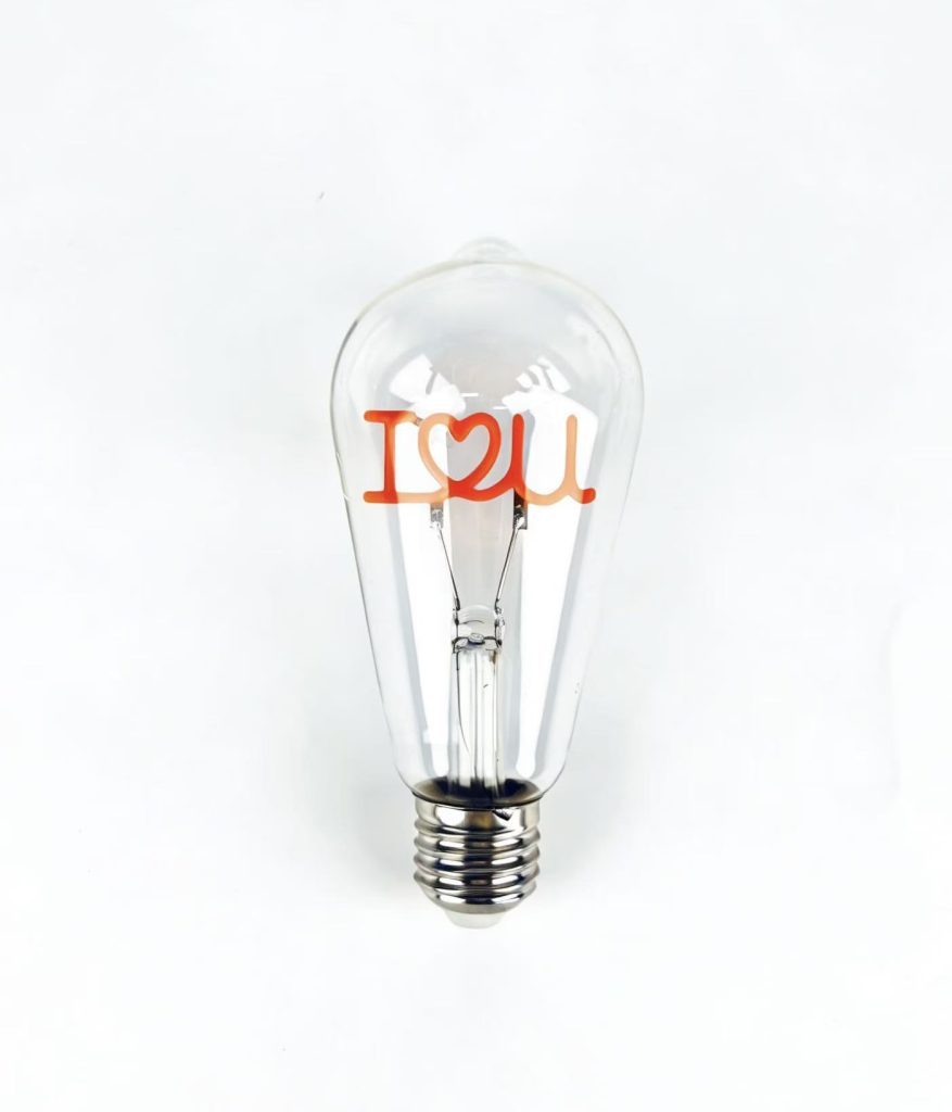 I Love You LED Filament Bulb Romantic Decorative Light Gift E26 E27
