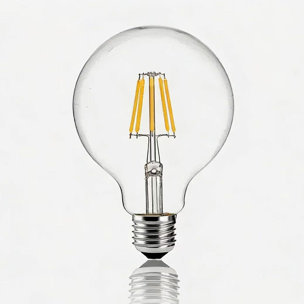 G80 LED globe bulb amber glass