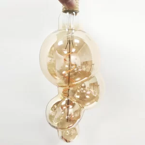bubble led filament bulb grey gold decorative