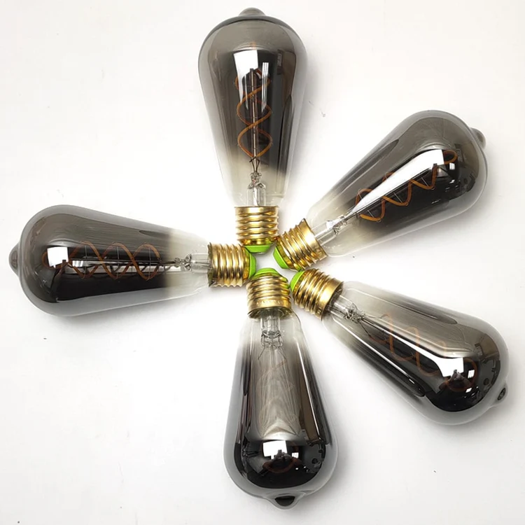 vintage edison st64 bulb warm light