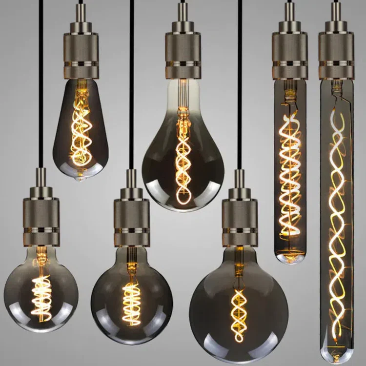 st64 led filament bulb smoke grey