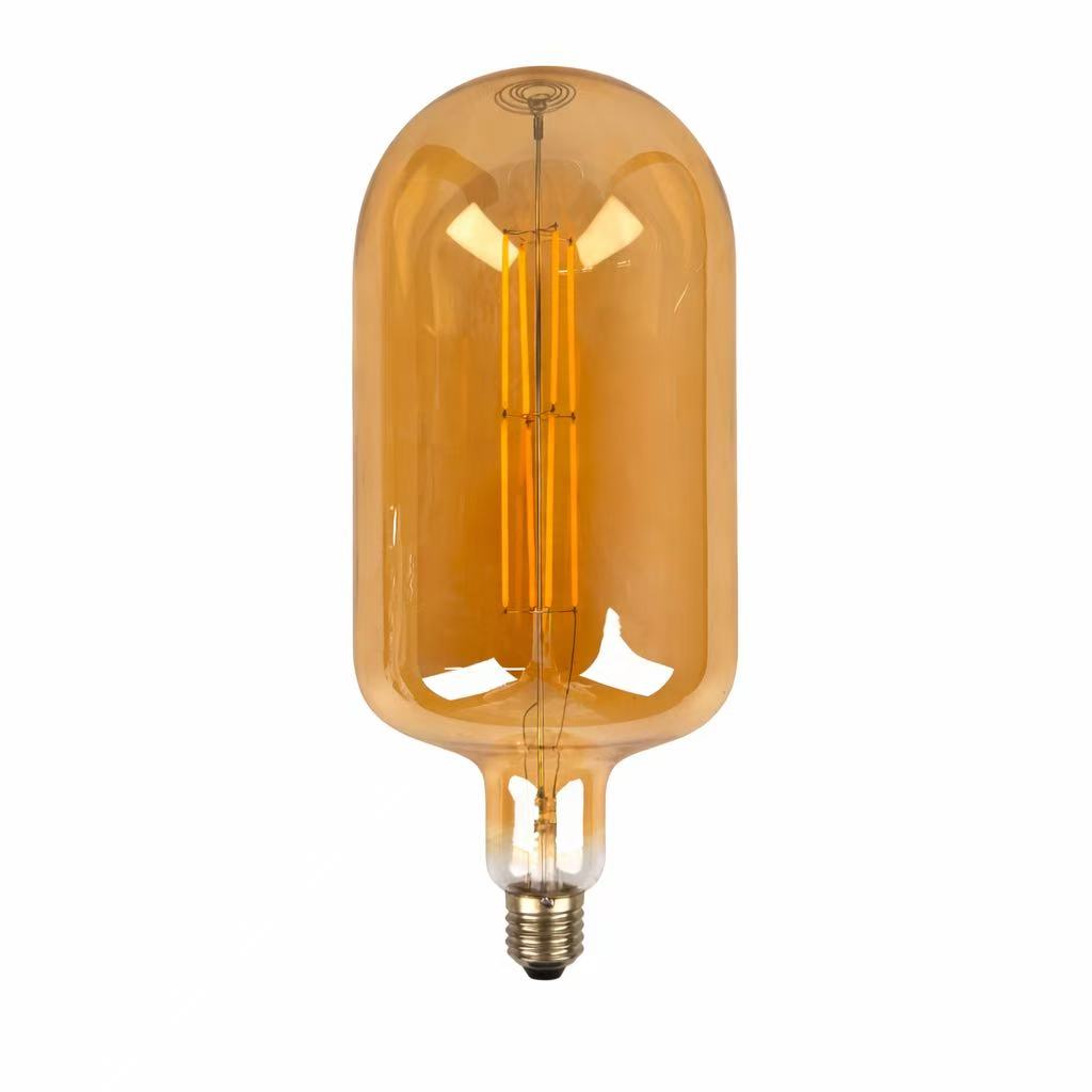 Creative ceramic soft filament LED bulb in colored bottle shape, ideal for table and pendant lighting, warm flicker-free light.