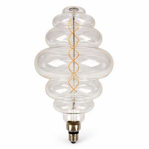 bubble LED filament bulb spiral design decorative glass E27