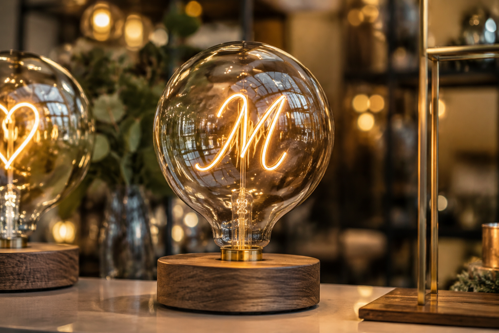 Custom Letter G125 Filament Bulb for Branded Displays