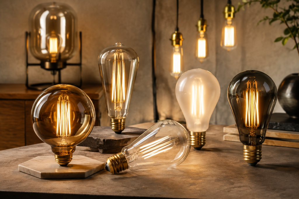 How to Choose LED Filament Bulb Glass Finishes