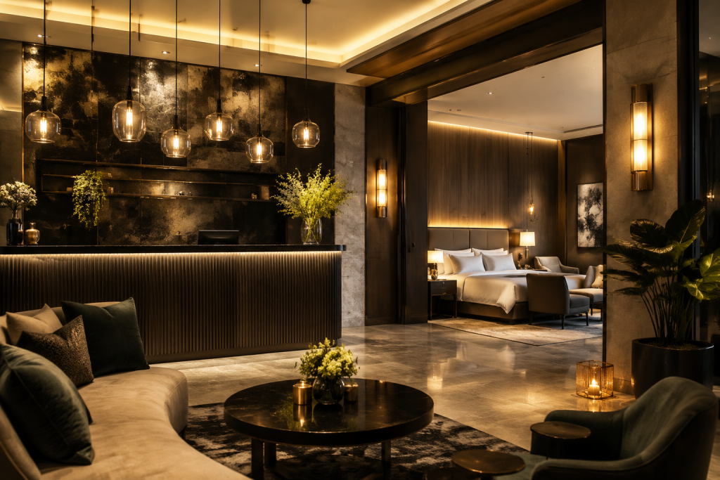 Decorative LED Filament Bulbs for Hotel Guestrooms and Lobbies